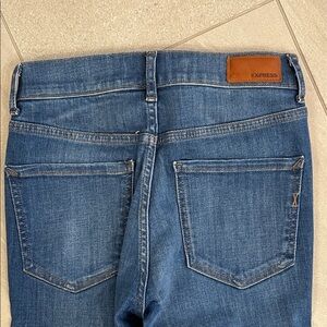 Express High Rise Blue Denim Jeans
